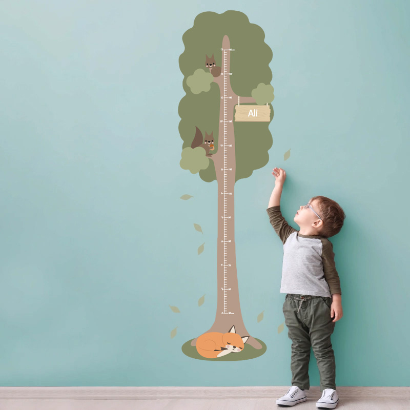 Height Charts sleeping fox theme